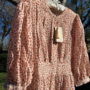 Doen Rosamund Dress Rust Songbird Paisley NWT!